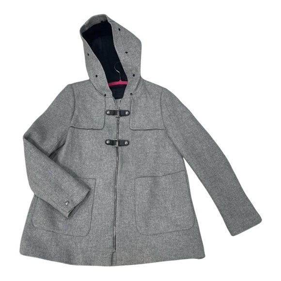 ZARA Woman Gray Wool blend Coat size M - Picture 6 of 12